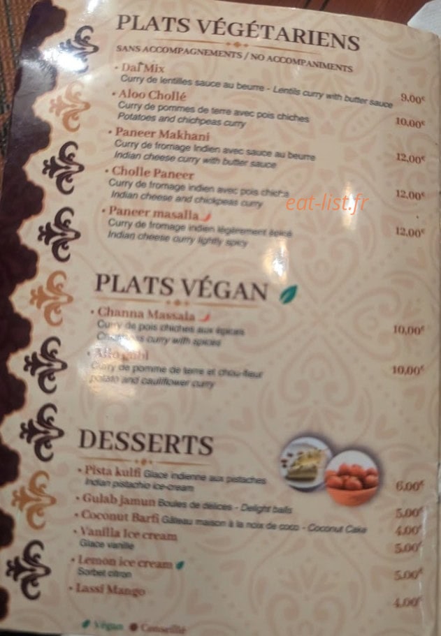 Namaste Paris — carte page 5