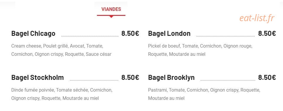Nina's Bagel & Salade — carte page 3