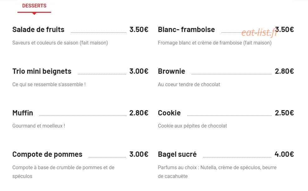 Nina's Bagel & Salade — carte page 6