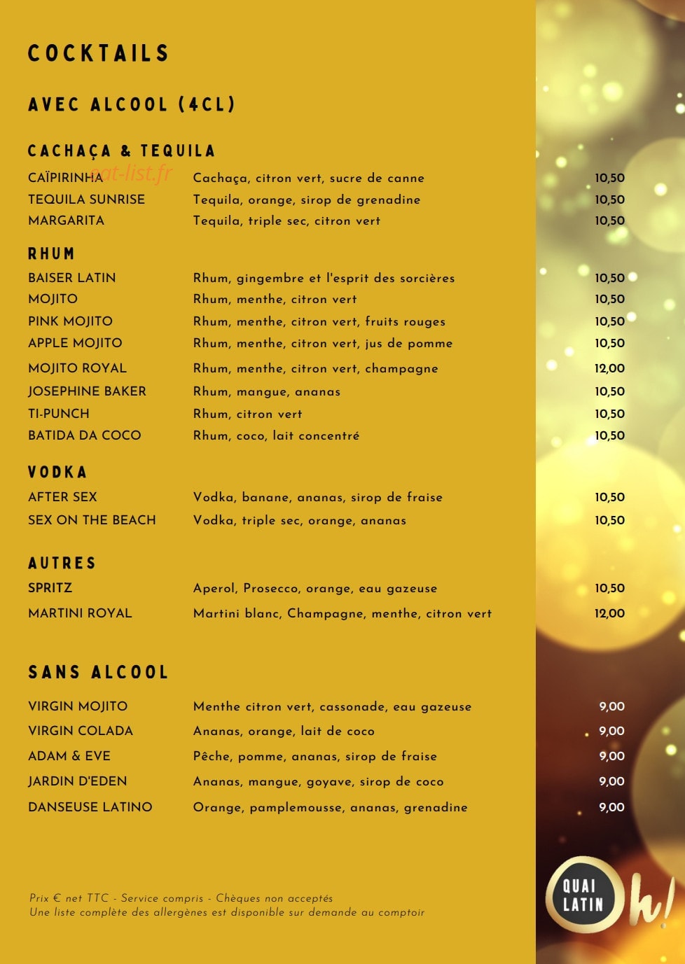 Oh Quai Latin — carte page 4
