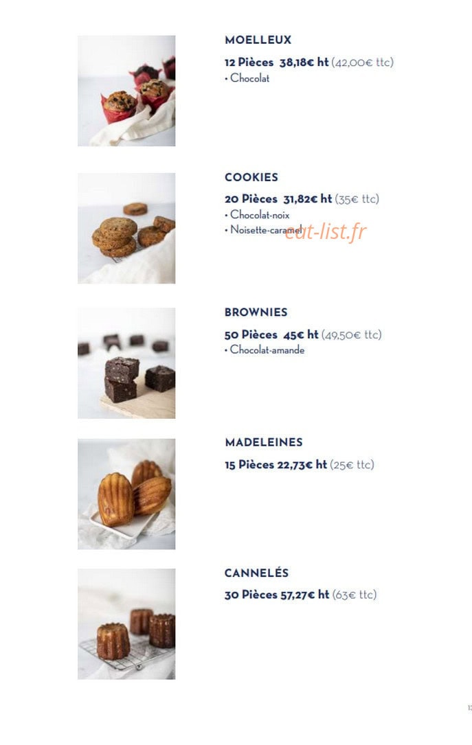 Paris Baguette — carte page 13