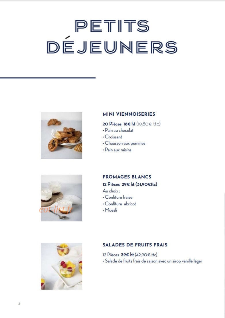Paris Baguette — carte page 2