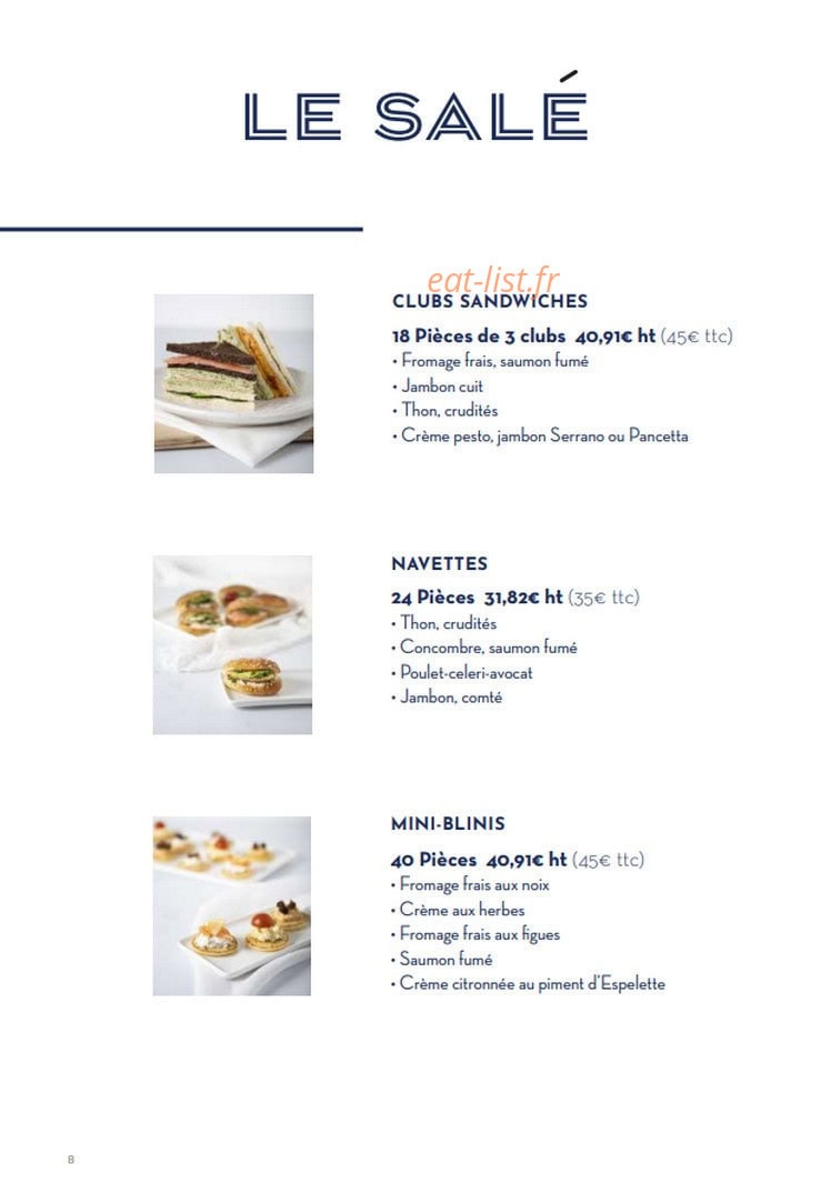 Paris Baguette — carte page 8