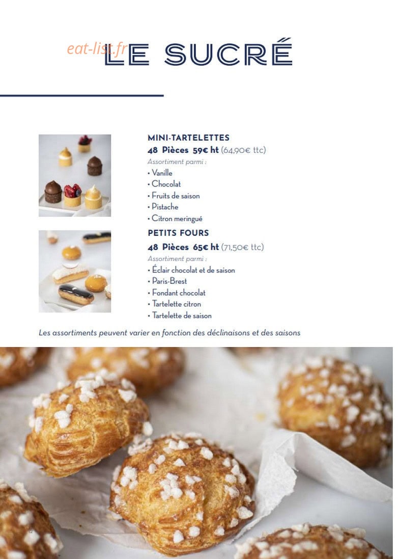 Paris Baguette — carte page 12