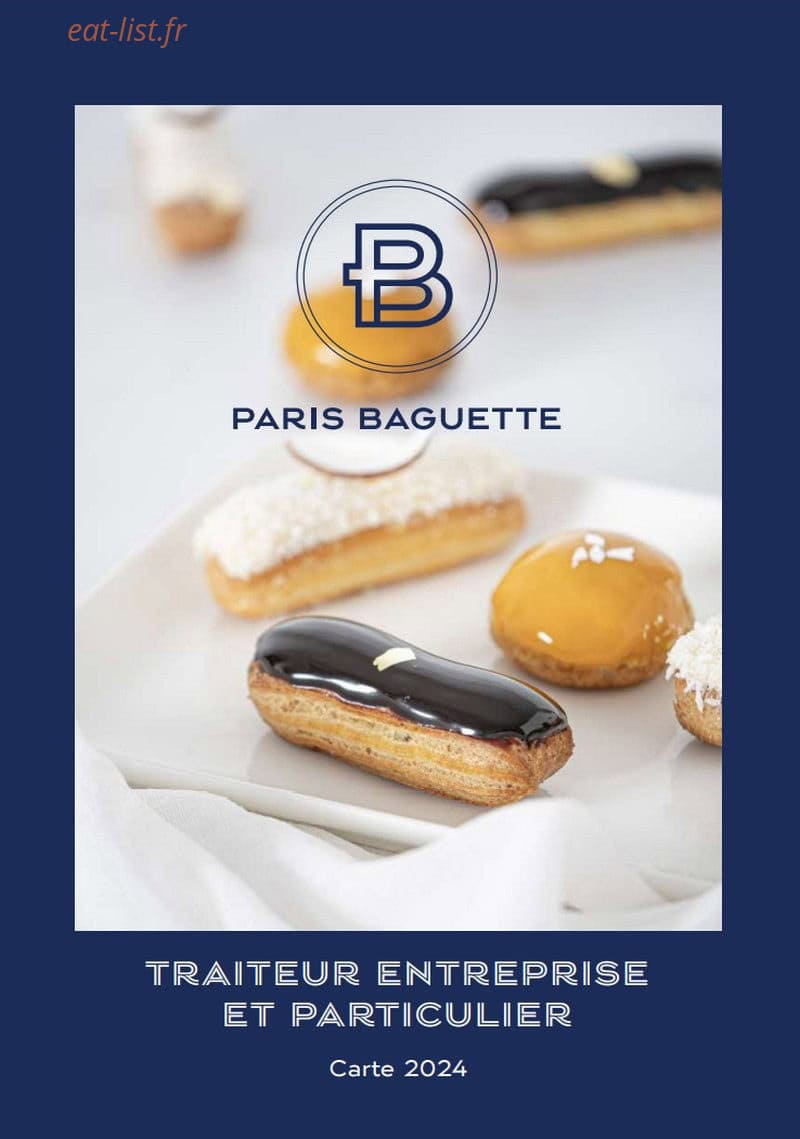 Paris Baguette — carte page 1