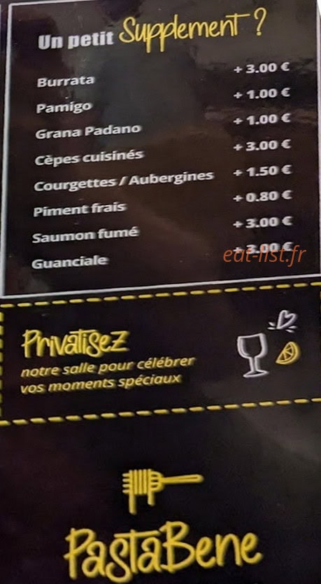 PastaBene — carte page 2