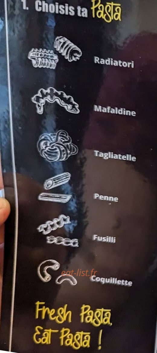 PastaBene — carte page 1