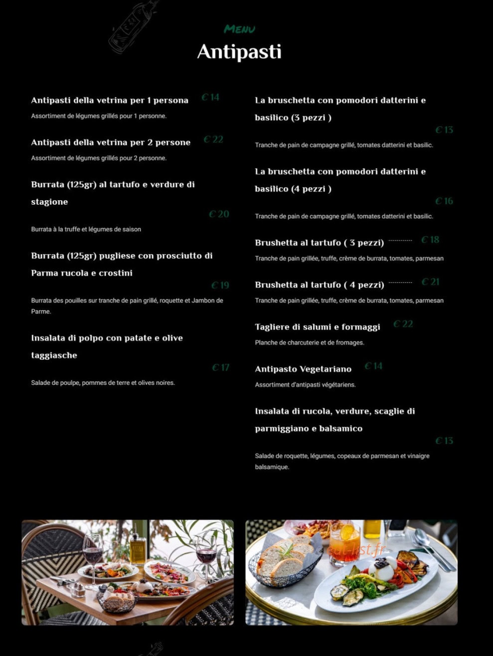 Pastamore — carte page 1