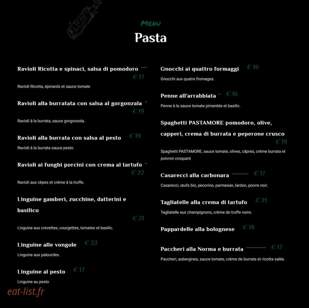 Pastamore — carte page 2