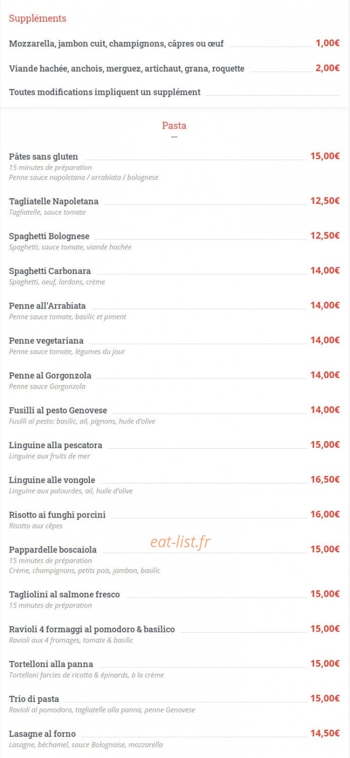 Pizza Vesuvio — carte page 3