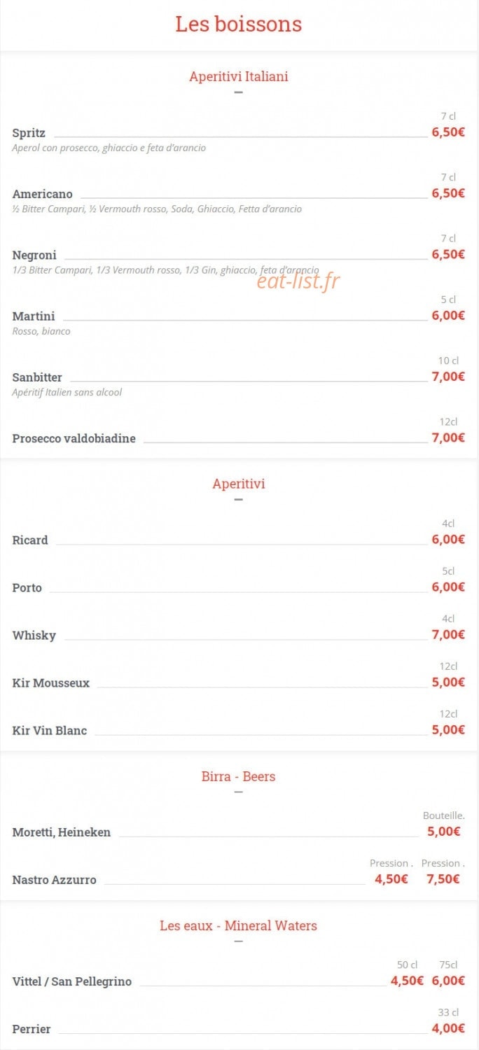Pizza Vesuvio — carte page 7