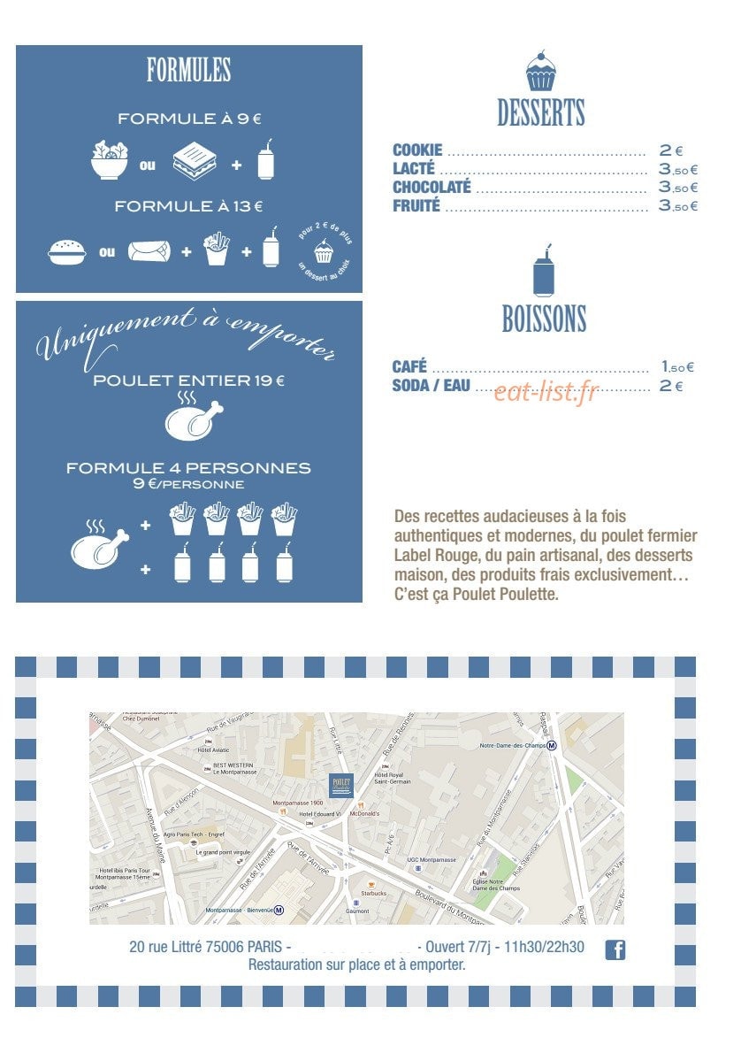Poulet Poulette — carte page 2