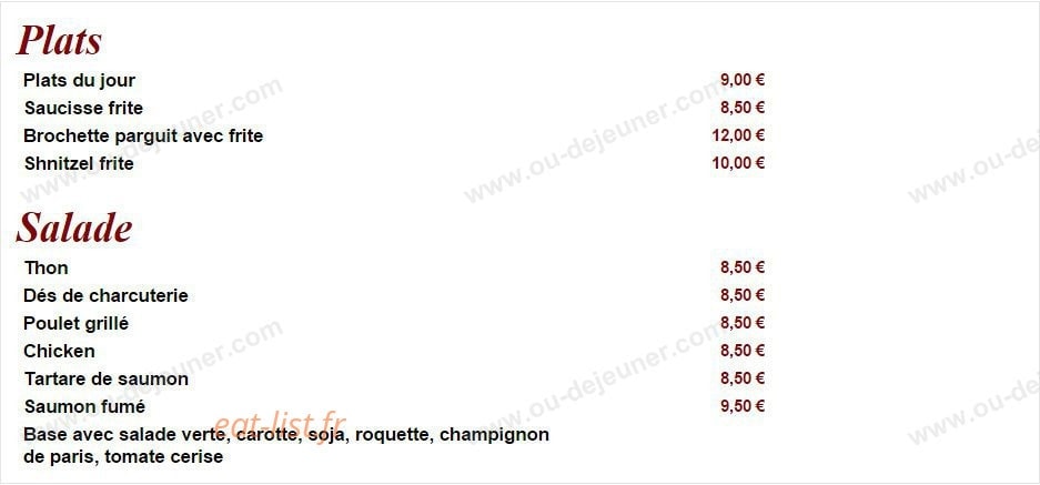 Resto Fleg — carte page 2