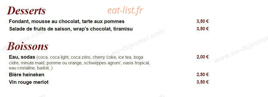 Resto Fleg — carte page 7