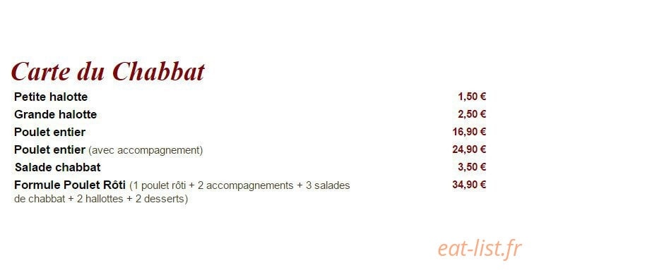 Resto Fleg — carte page 6