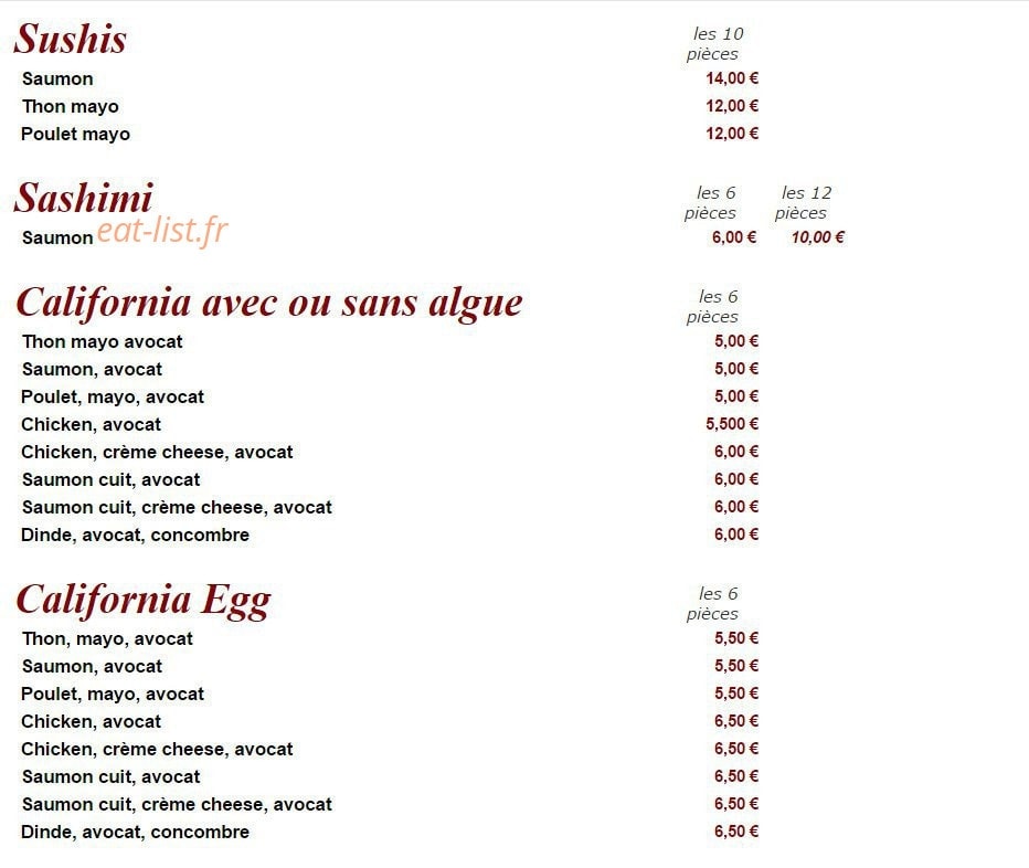 Resto Fleg — carte page 3