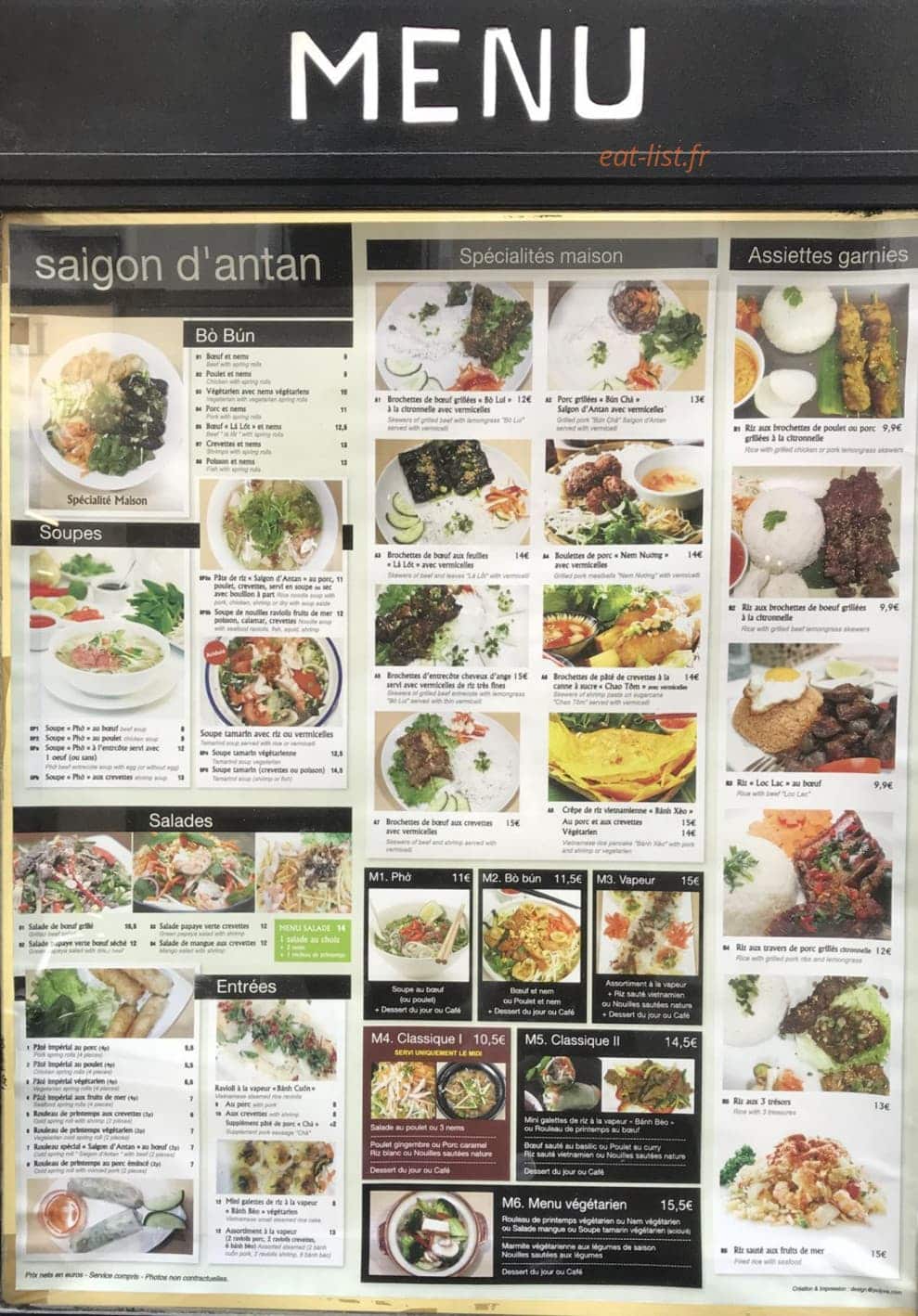 Saigon d'Antan — carte page 1