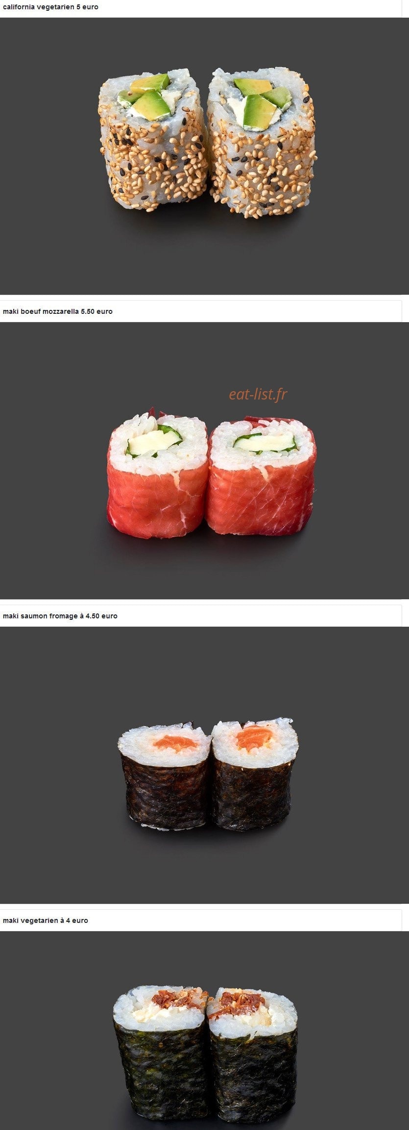 Sushi Fresh — carte page 12