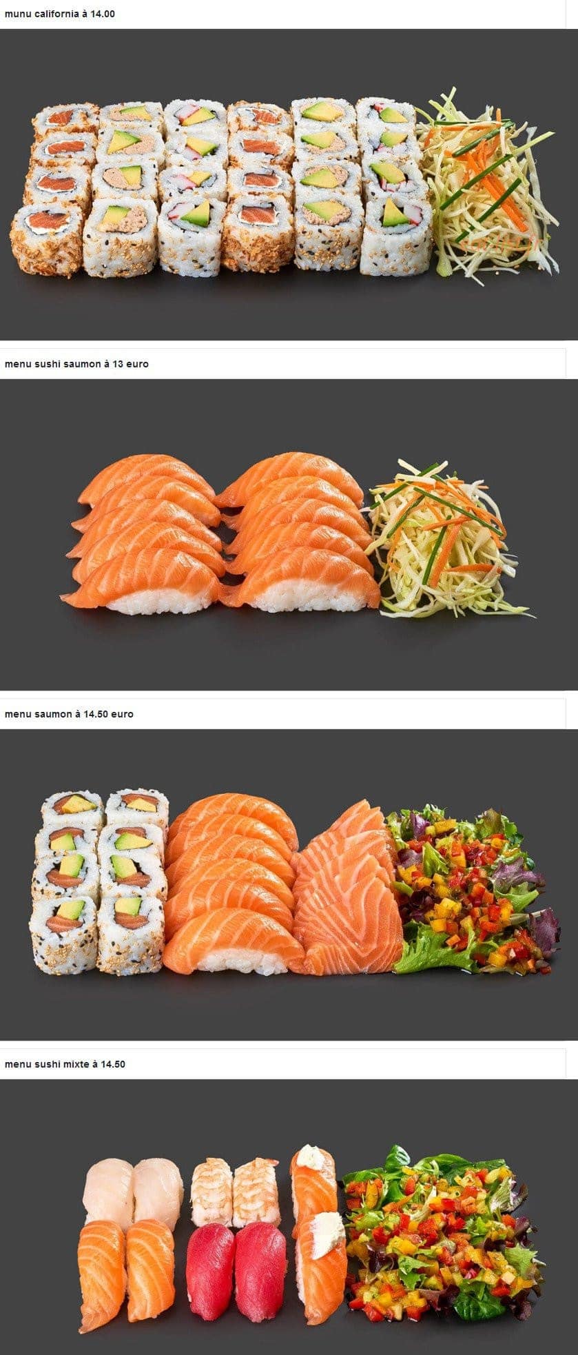 Sushi Fresh — carte page 3