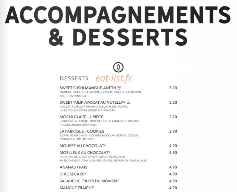 Sushi Shop — carte page 36