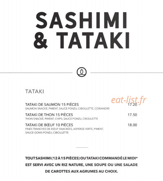 Sushi Shop — carte page 28