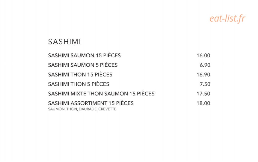 Sushi Shop — carte page 27