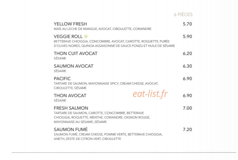 Sushi Shop — carte page 21