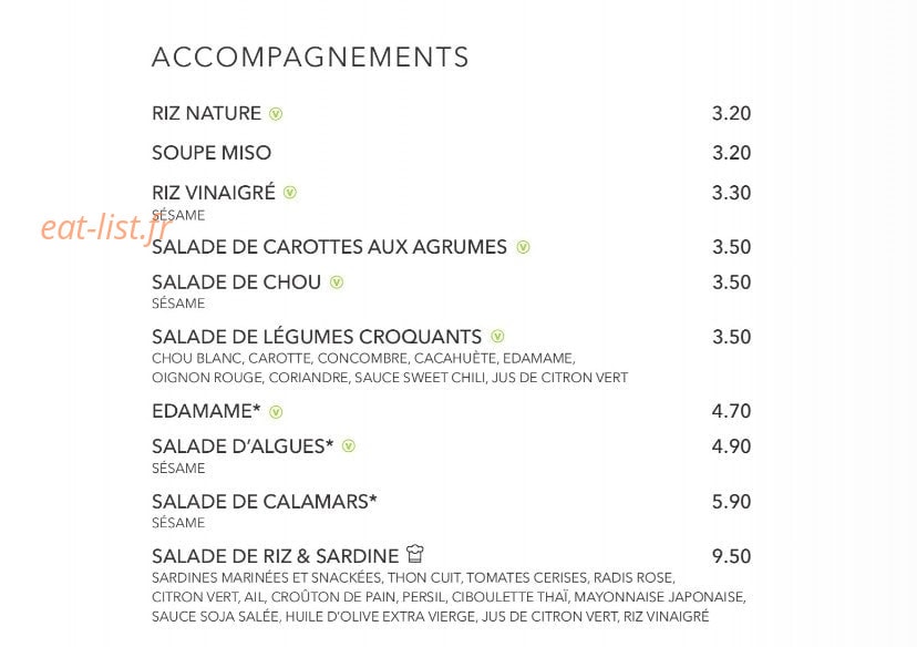 Sushi Shop — carte page 35