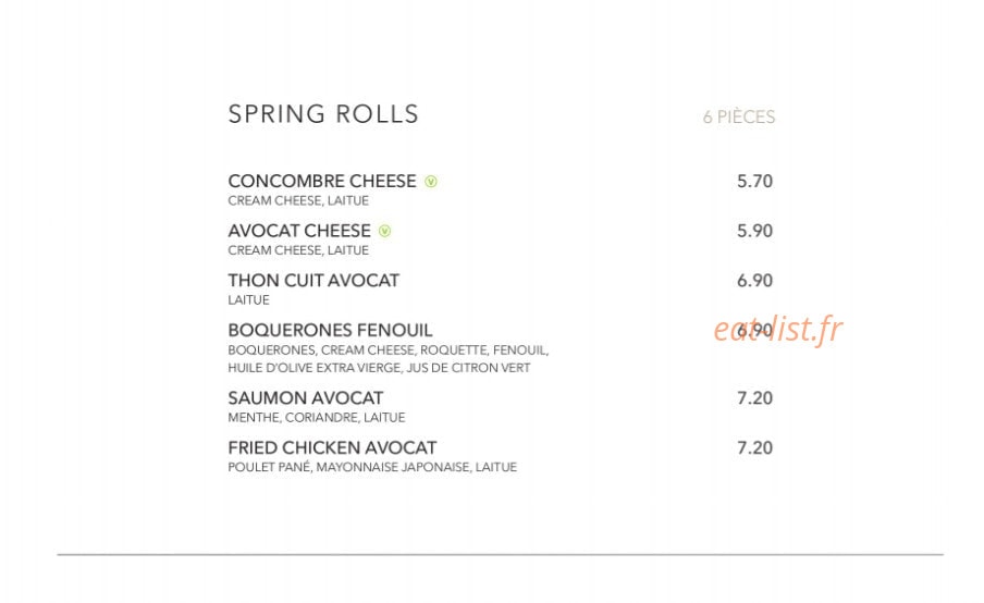 Sushi Shop — carte page 23