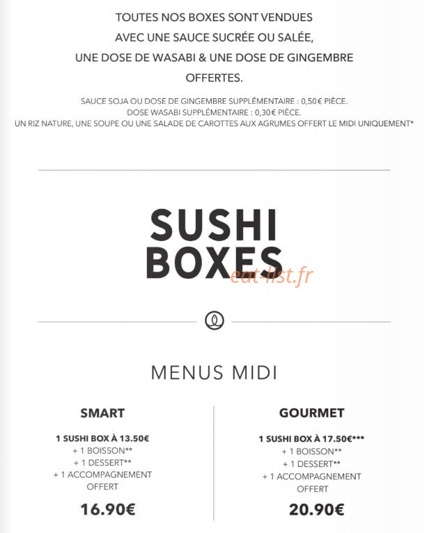 Sushi Shop — carte page 8