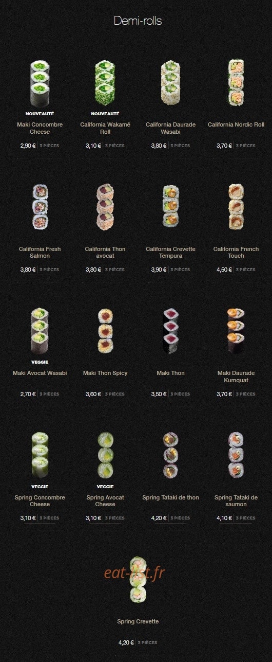 Sushi Shop — carte page 18