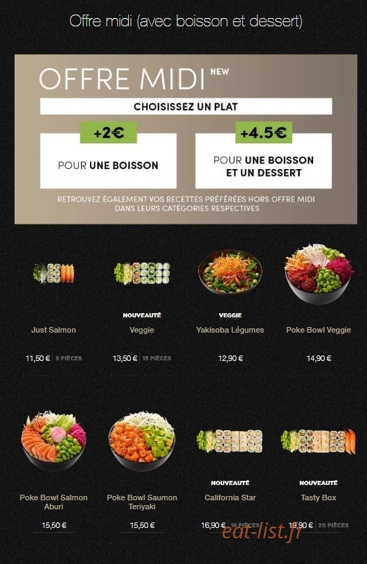 Sushi Shop — carte page 10