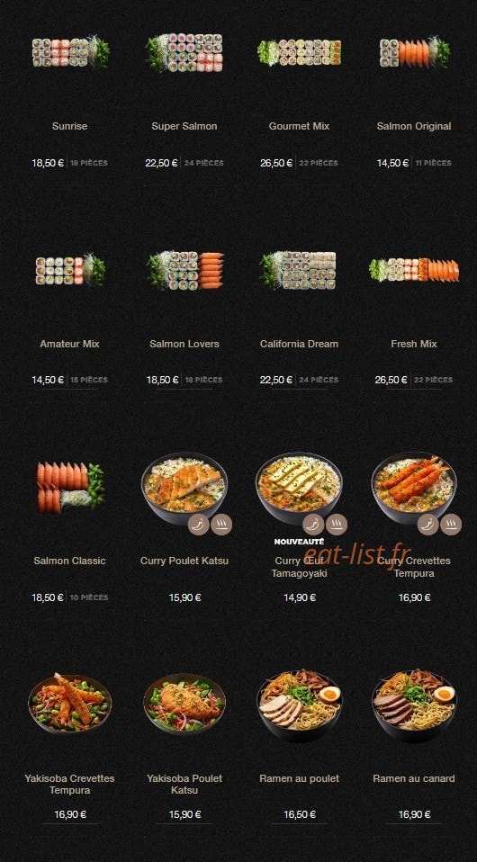 Sushi Shop — carte page 11
