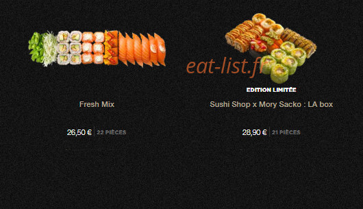 Sushi Shop — carte page 6