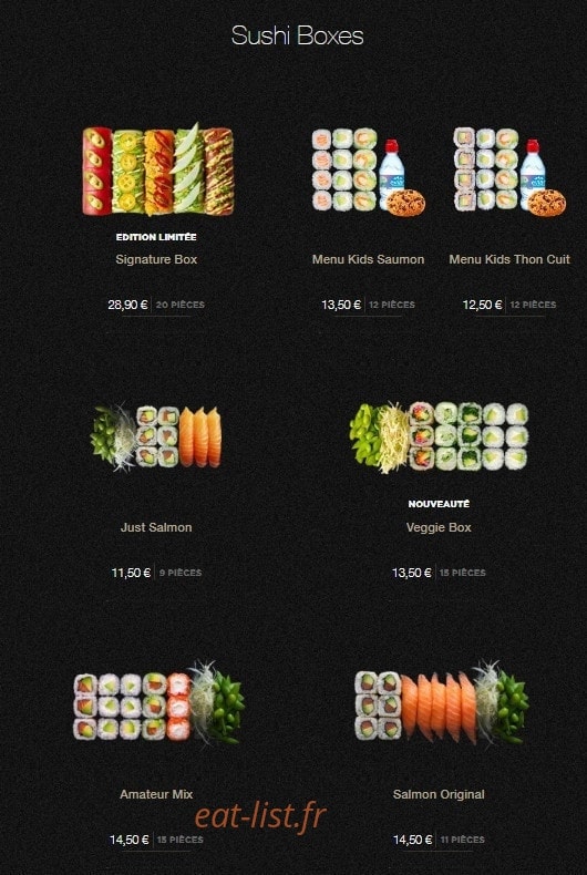 Sushi Shop — carte page 4