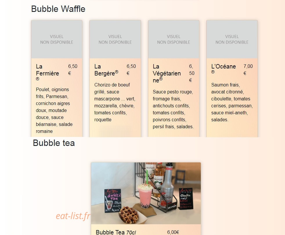 The French Waffle — carte page 2