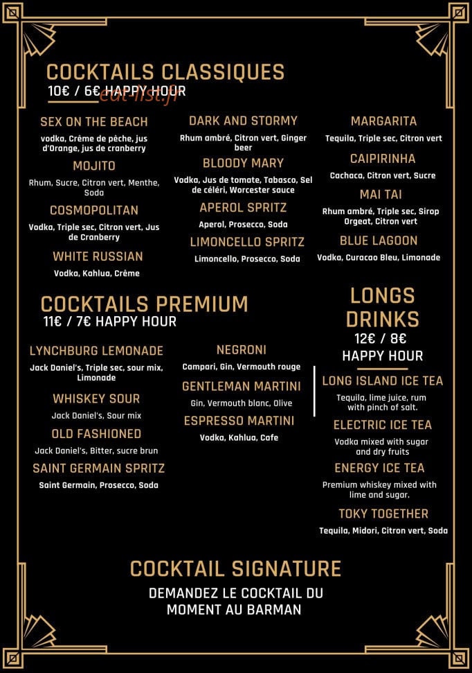The Gentleman — carte page 2