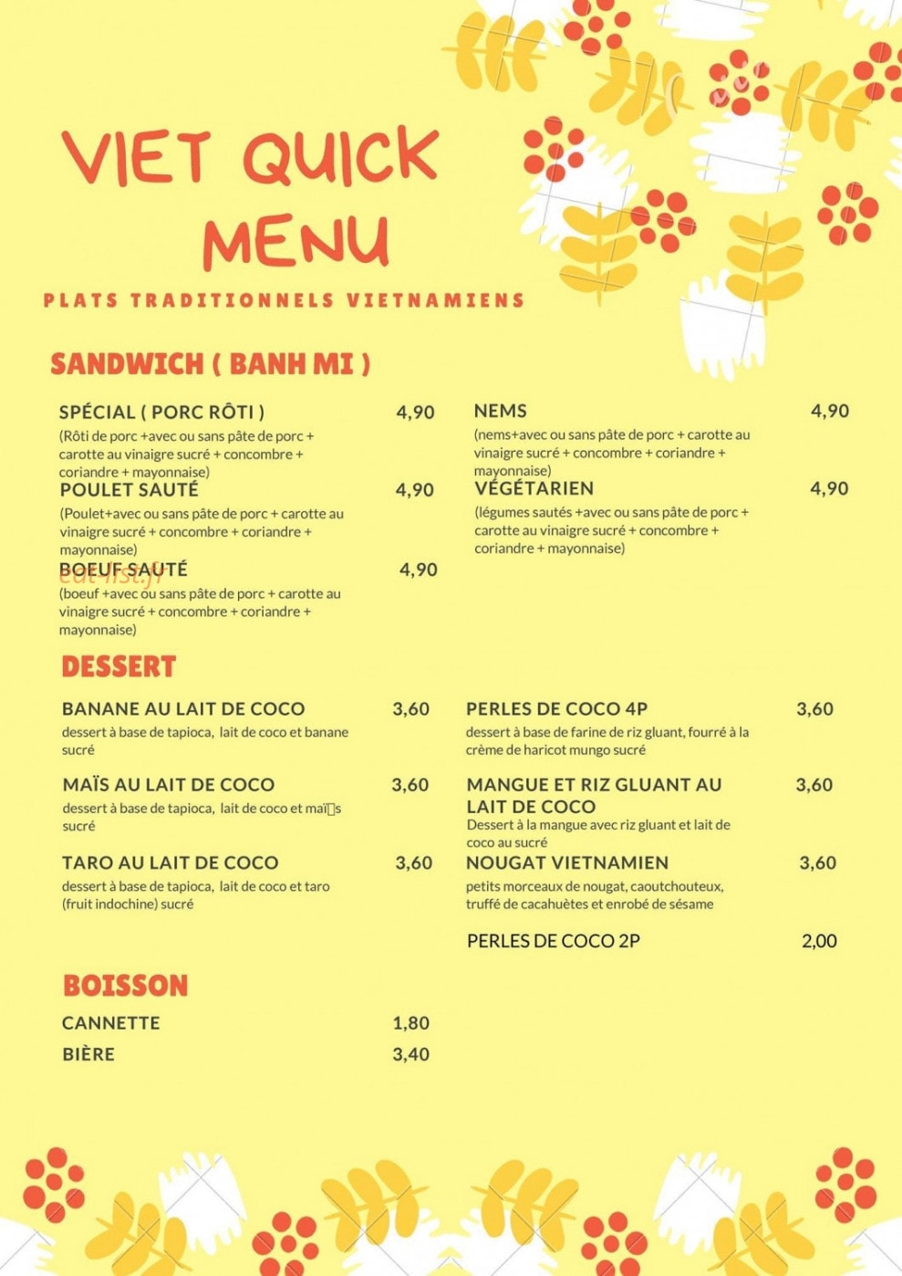 Viet quick — carte page 1