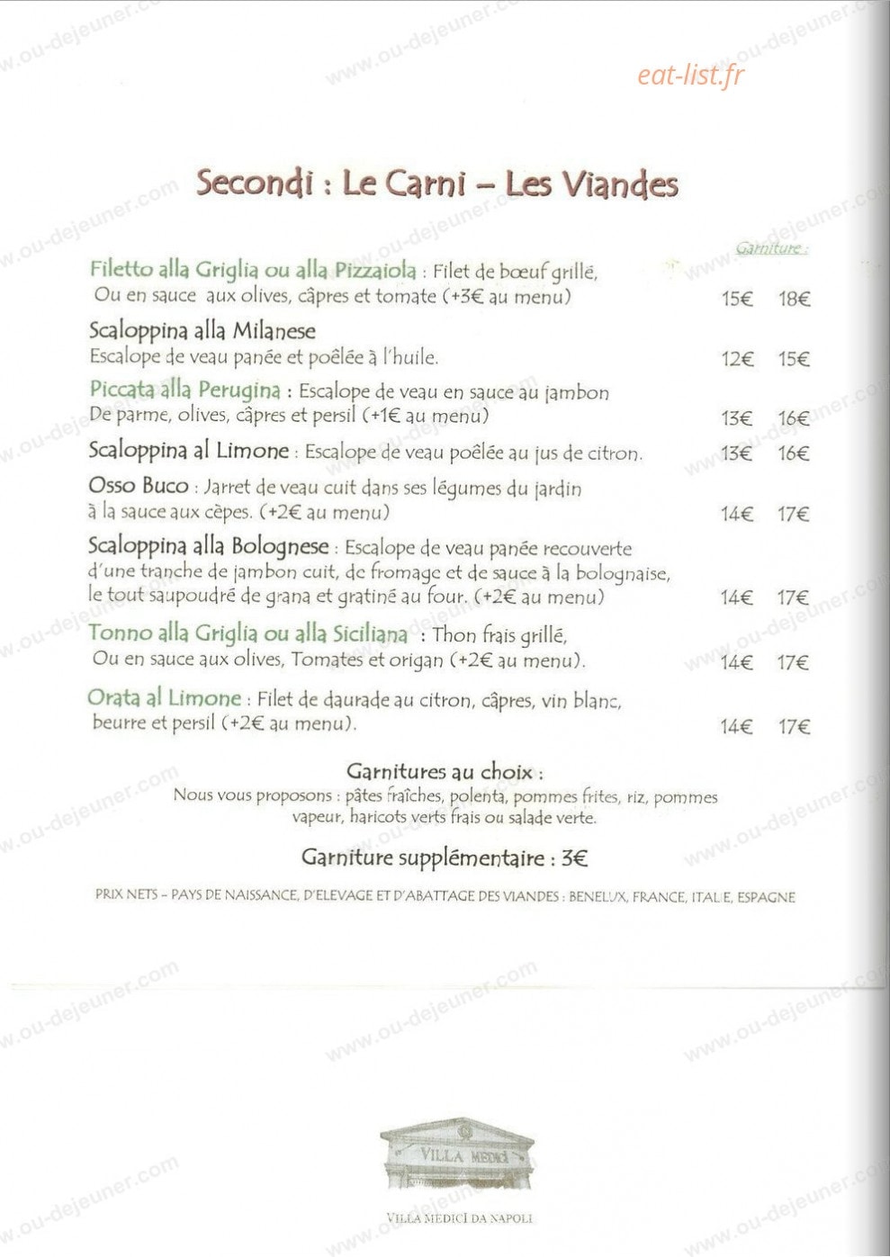 Villa Médici Da Napoli — carte page 10