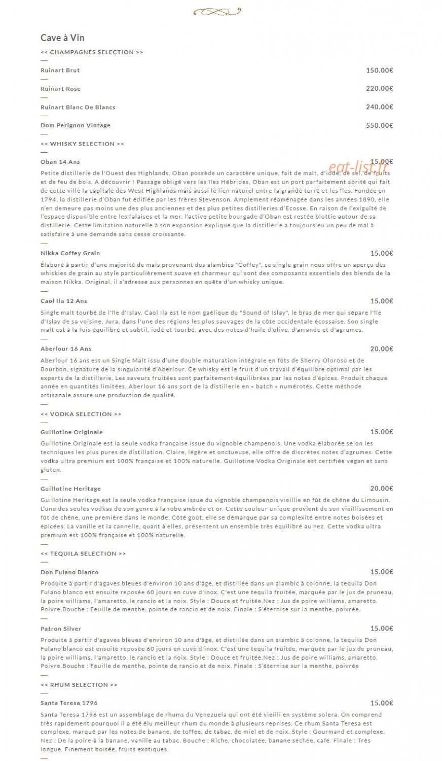 Vita Ristorante — carte page 11