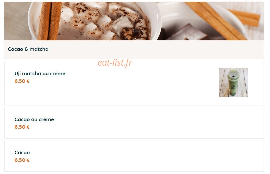 Wow Tea — carte page 6