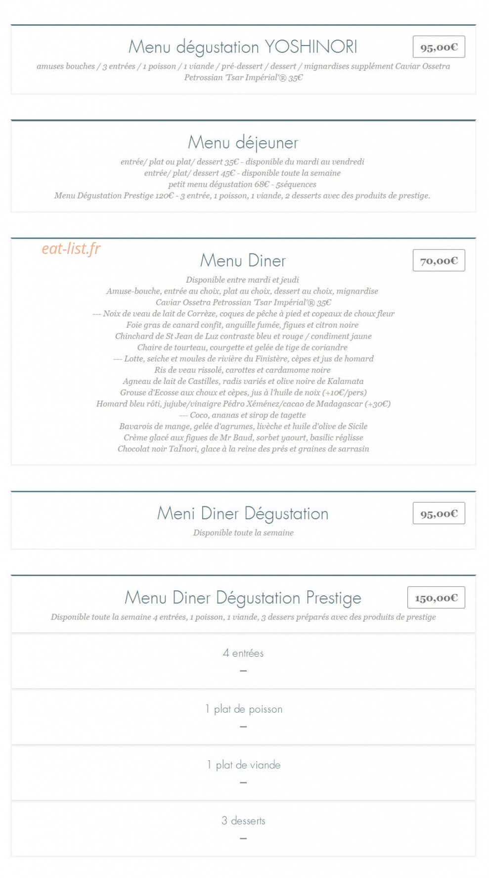 Yoshinori — carte page 1