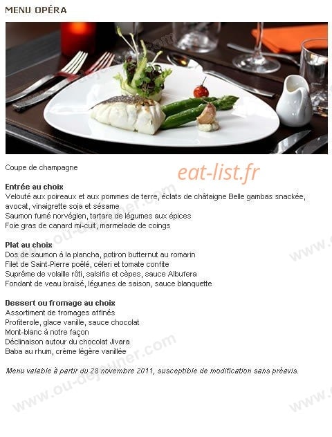 restaurant tour eiffel menu prix