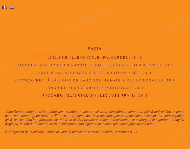 Al Dente — carte page 2