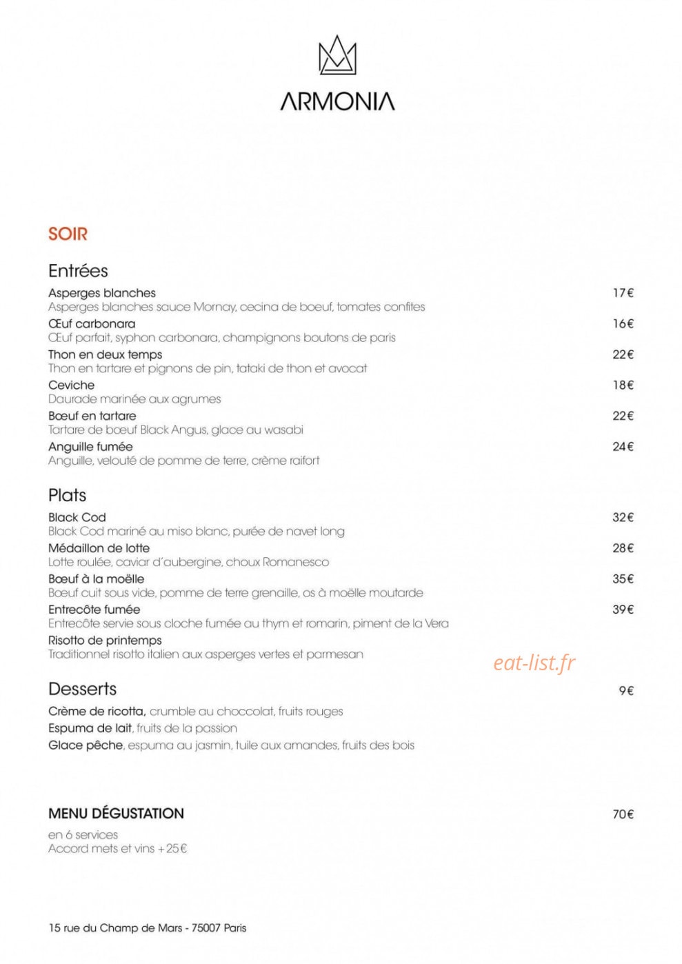 Armonia — carte page 2