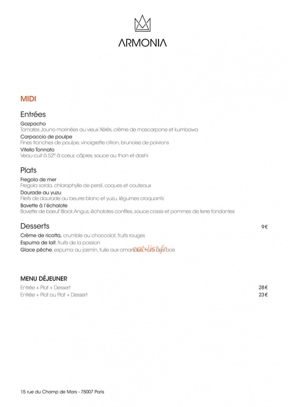Armonia — carte page 1