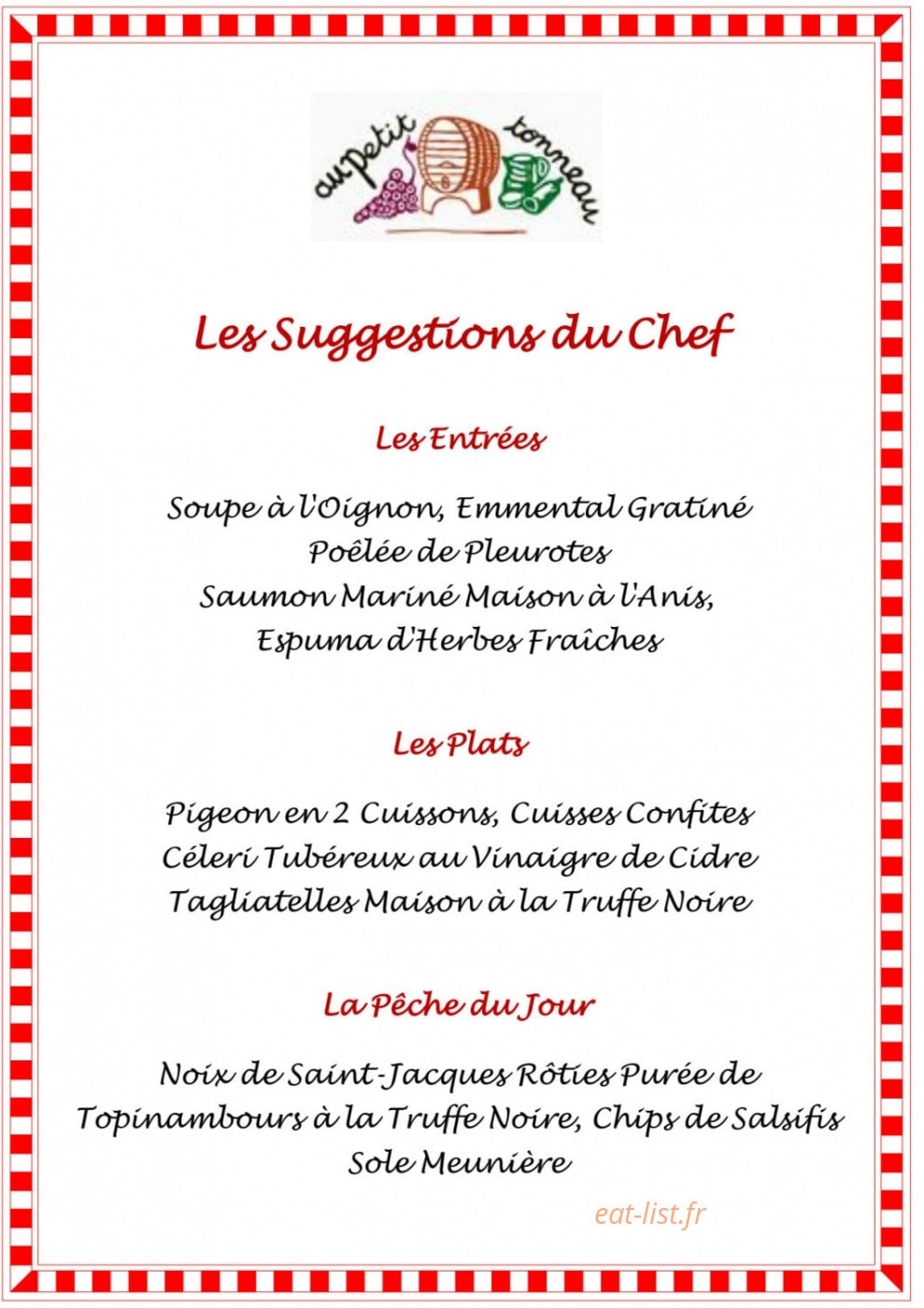 Au petit tonneau — carte page 9