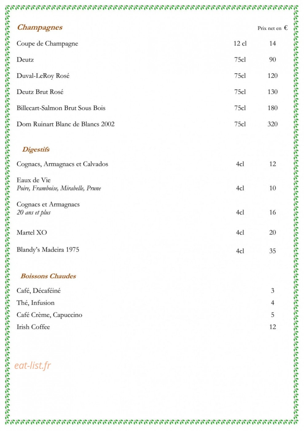 Au petit tonneau — carte page 4