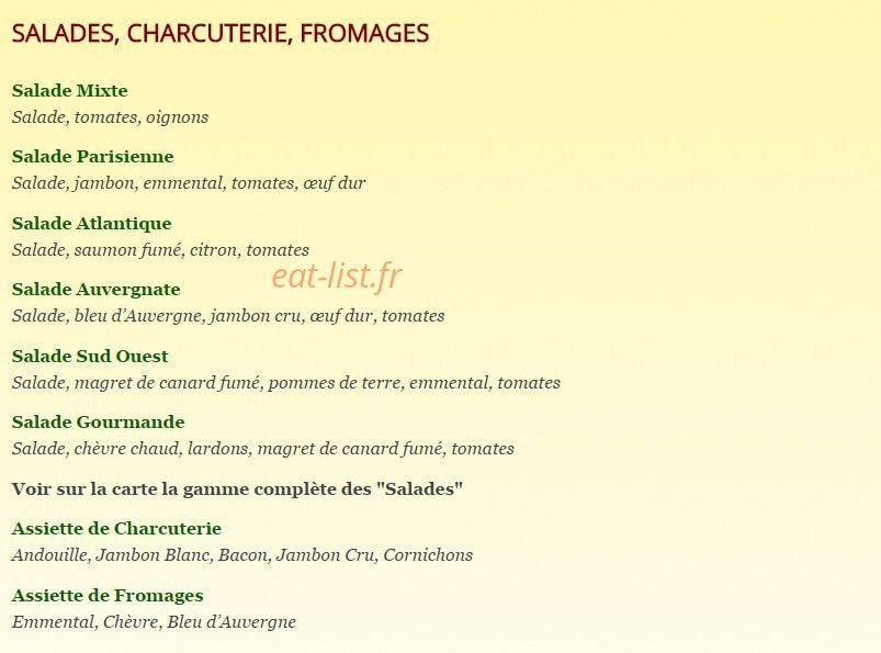 Aux Ducs de Bourgogne — carte page 4