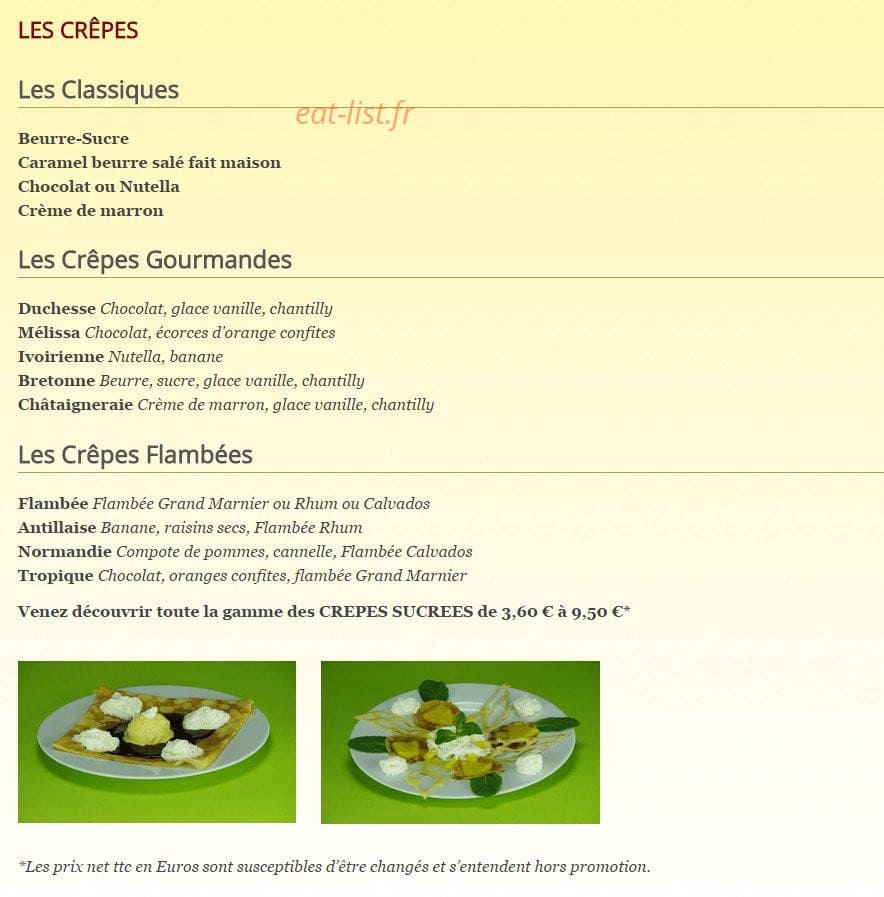 Aux Ducs de Bourgogne — carte page 2